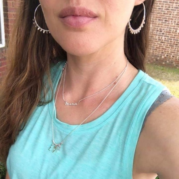 Stella & Dot | SILVER Shimmering Delicate Petal Hoops - Picture 5 of 10